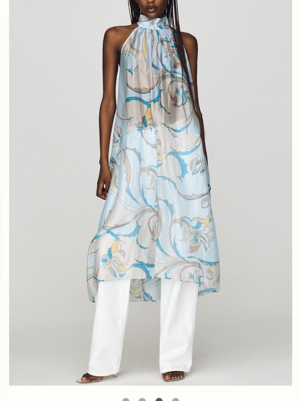 Maeve by Anthropologie Light Blue High Neck Dress/CoverUp/Top